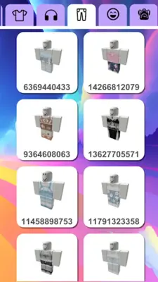 Outfit ID for Roblox android App screenshot 2